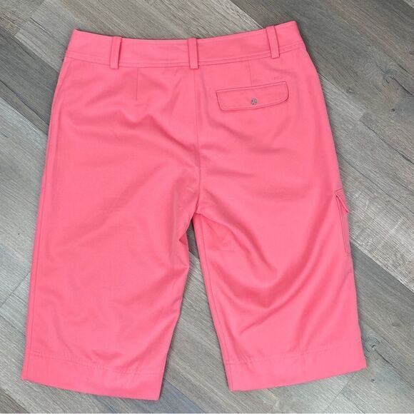 Izod Golf Nylon Bermuda Shorts Coral Pink 6 - Picture 2 of 10